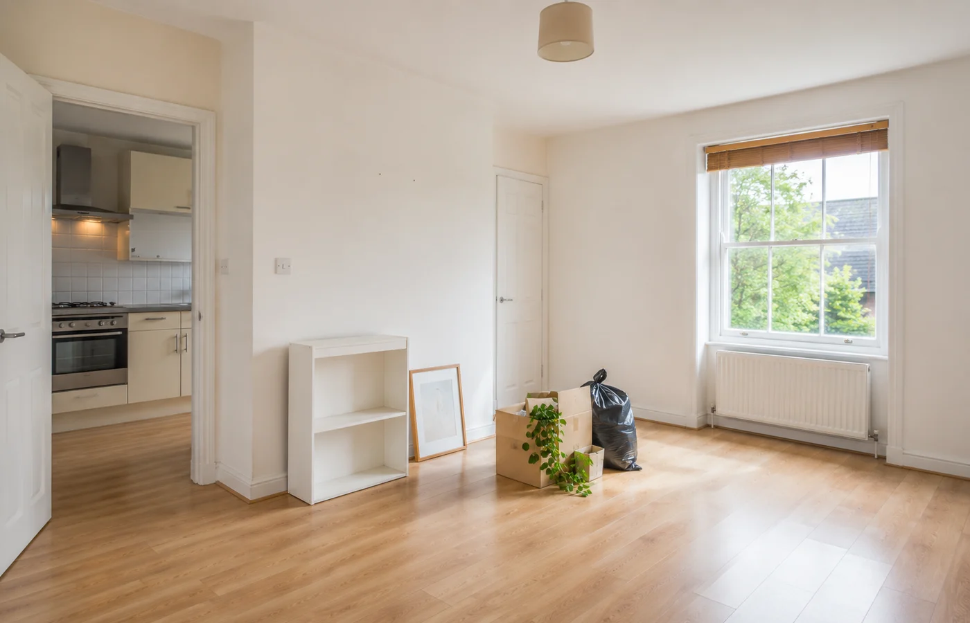 Rental property with remaining items ready for clearance.